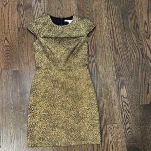 Diane Von Furstenberg Gold Mini Party Dress